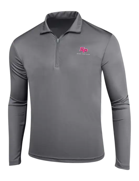 Medium Grey PosiCharge Competitor 1/4 Zip Pullover w/Steel Partners Logo