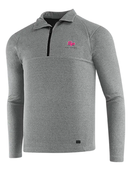 OGIO Petrol Grey Heather Transition 1/4 Zip Pullover w/Steel Partners Logo