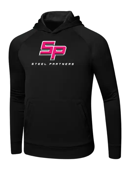 Tech Black Fleece Hooded Sweatshirt w/Steel Partners Logo