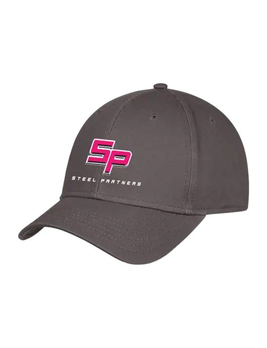 Charcoal Structured Cap Hook & Loop w/Steel Partners Logo