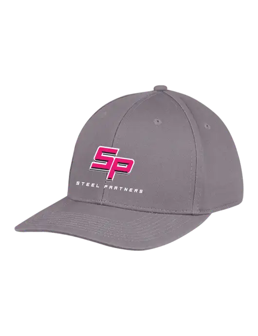 Premium Modern Structured Twill Charcoal Snapback Cap w/Steel Partners Logo