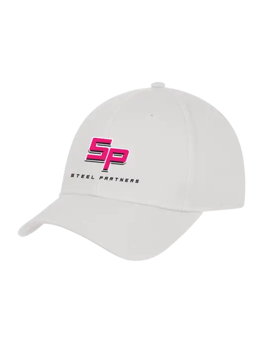 White Structured Cap Hook & Loop w/Steel Partners Logo