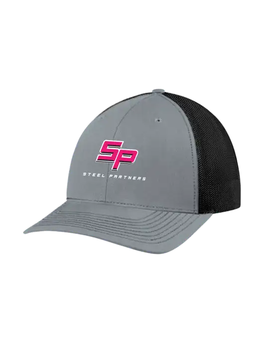 Richardson Adjustable Snapback Original 112 Trucker Cap Heather Grey w/Black Mesh w/Steel Partners Logo