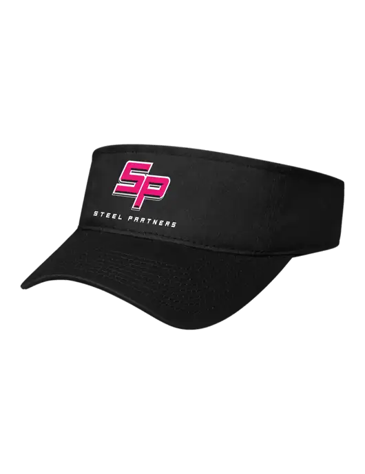 Black Cap Visor w/Steel Partners Logo