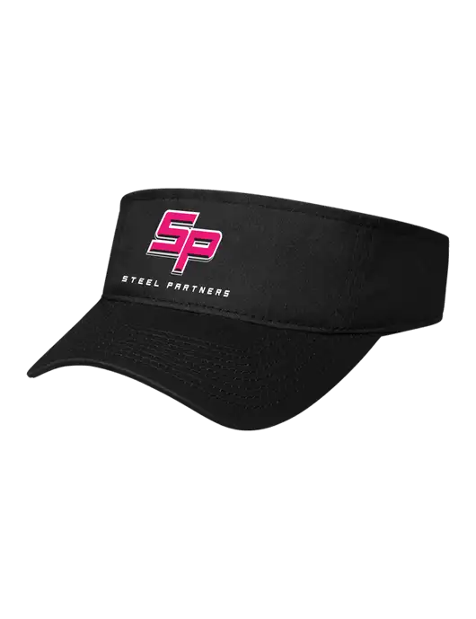 Black Cap Visor w/Steel Partners Logo