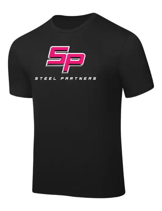 Black PosiCharge Competitor Tee w/Steel Partners Logo
