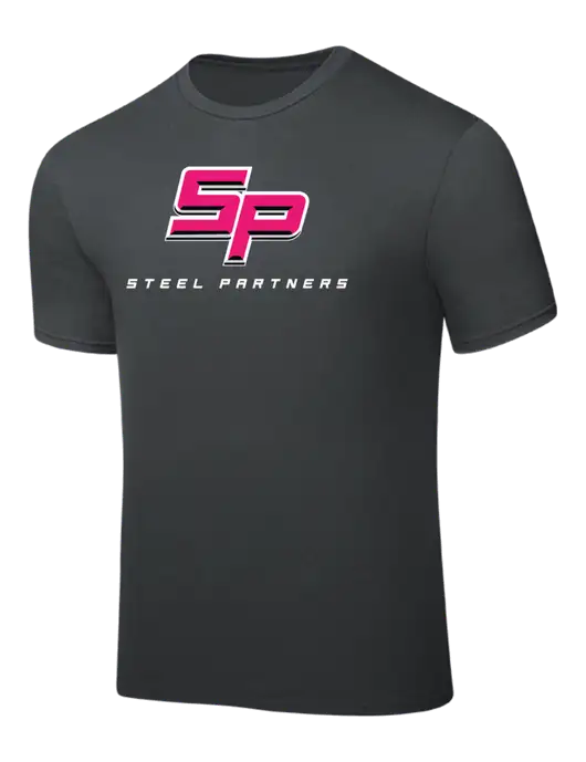 Dark Grey PosiCharge Competitor Tee w/Steel Partners Logo