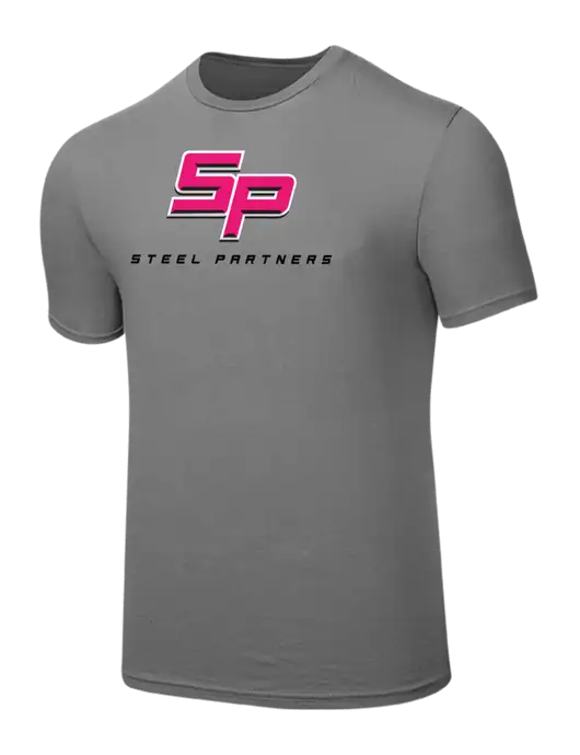 Seriously Soft Medium Grey T-Shirt w/Steel Partners Logo