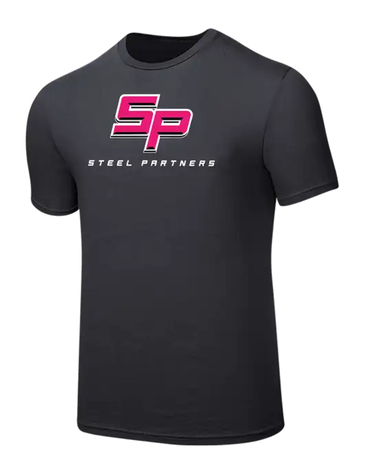 Seriously Soft Charcoal T-Shirt w/Steel Partners Logo