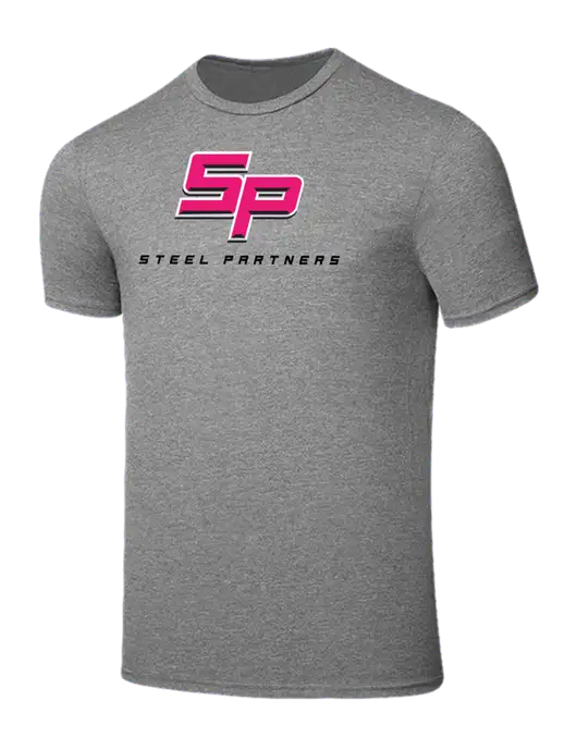 Seriously Soft Grey Frost T-Shirt w/Steel Partners Logo