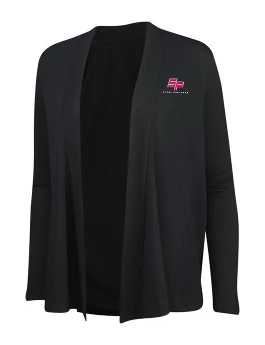 Black Womens Concept Cardigan w/Steel Partners Logo