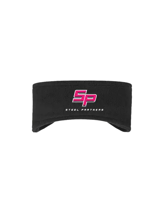 Black Stretch Fleece Headband w/Steel Partners Logo