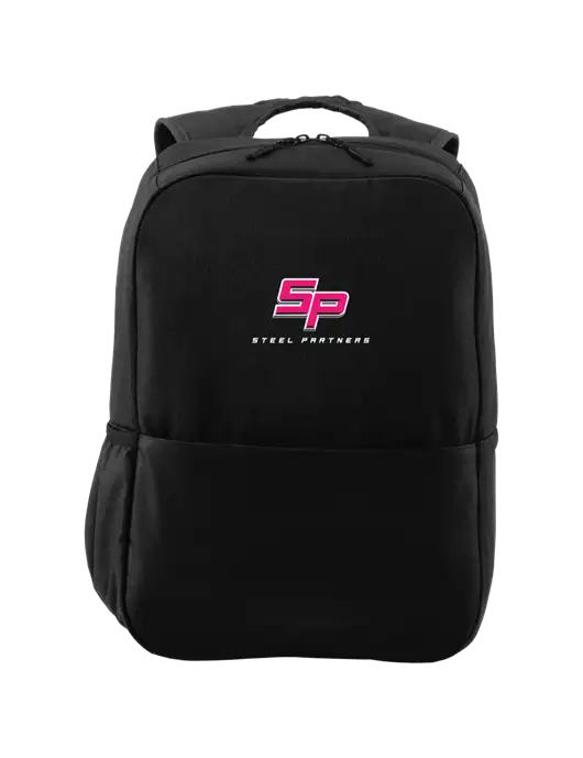 Access Square Laptop Black Backpack w/Steel Partners Logo