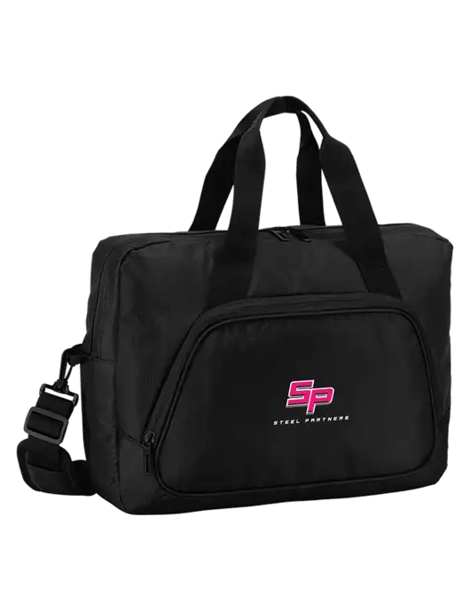 City Black Laptop Briefcase w/Steel Partners Logo