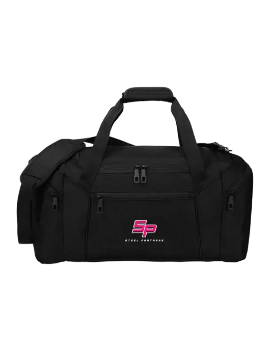 Slim & Lite Black Duffel    w/Steel Partners Logo