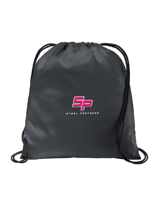 Drawstring  Graphite Grey Cinch Pack w/Steel Partners Logo