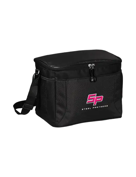 12 Can Black/Black Cube Cooler  w/Steel Partners Logo