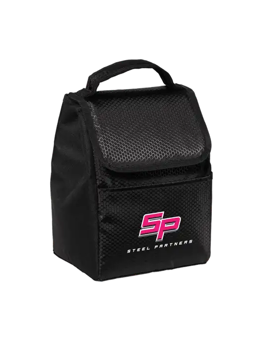 Lunch Bag Black Cooler w/Steel Partners Logo