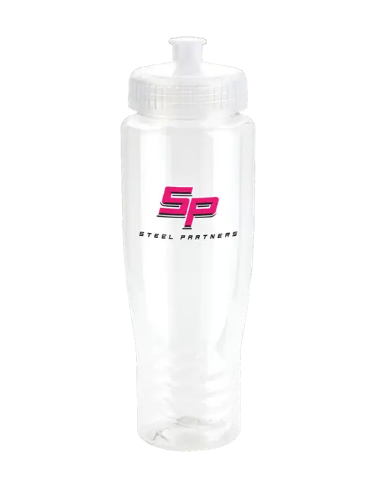 Roam Clear 28 oz Eco-Polyclear Bottle with Push Pull Lid w/Steel Partners Logo