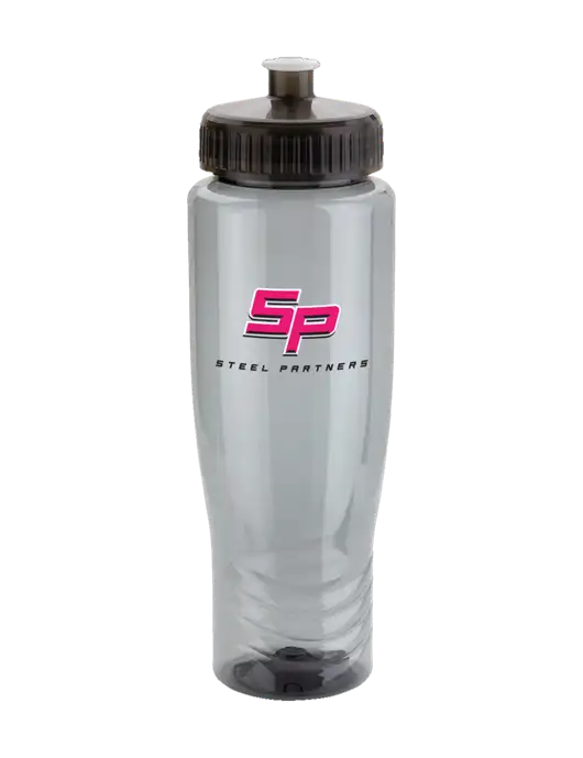 Roam Smoke 28 oz Eco-Polyclear Bottle with Push Pull Lid w/Steel Partners Logo