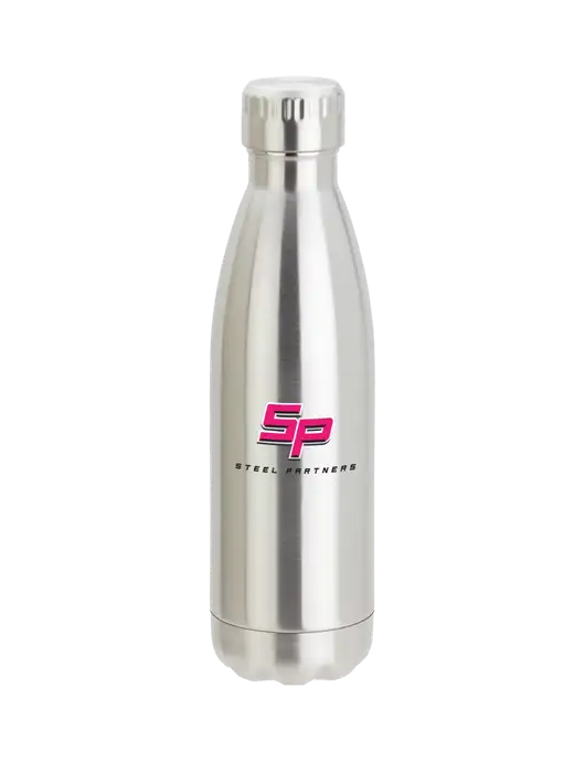 City Go Silver 17 oz Insulated Bottle w/Steel Partners Logo