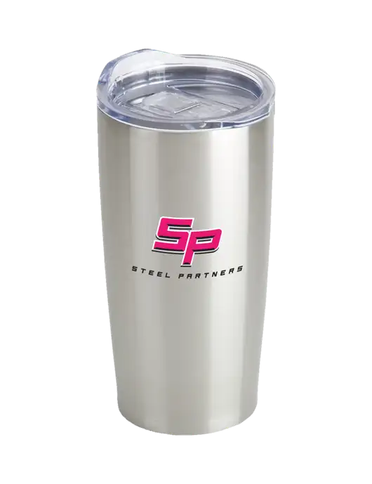 Society Silver 20 oz Insulated Tumbler w/Steel Partners Logo