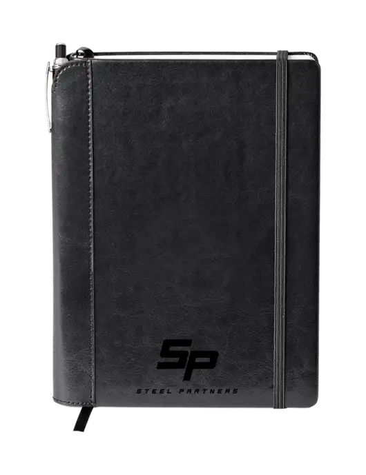 Fabrizio Black Journal 6.375 x 8.375 Combo w/Steel Partners Logo