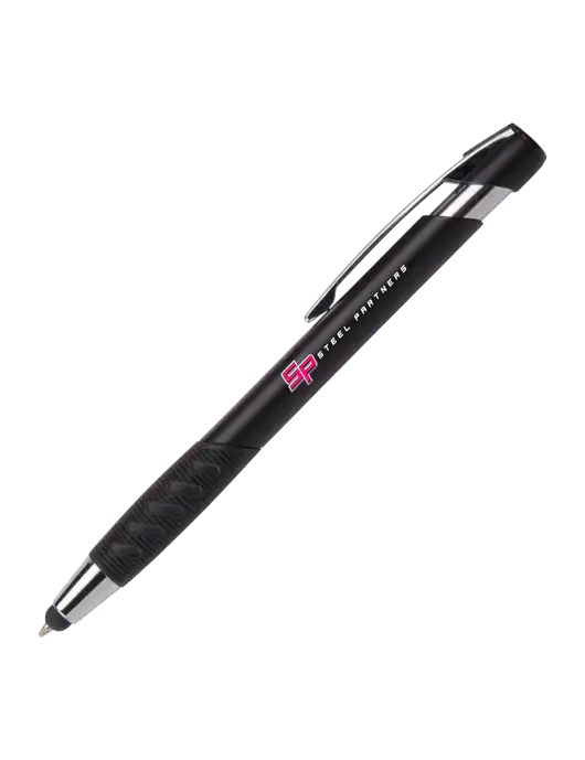 Alize Black Stylus Black Ink Pen w/Steel Partners Logo