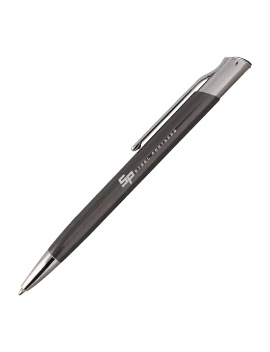 San Malo Gunmetal Pen - Black Ink w/Steel Partners Logo
