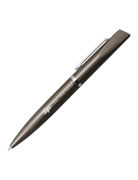 Santos Gunmetal Pen - Black Ink w/Steel Partners Logo