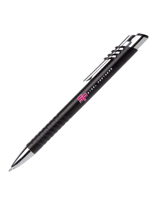 Schirhart Black Pen - Black Ink w/Steel Partners Logo