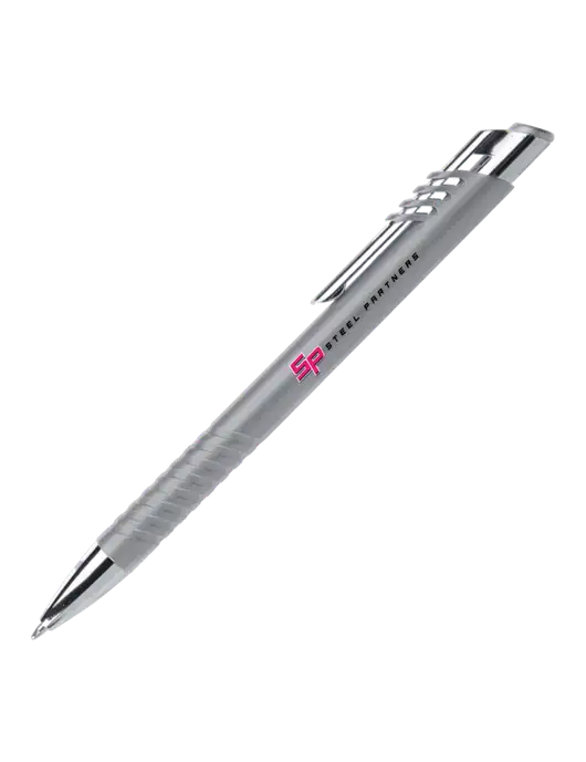 Schirhart Grey Pen - Black Ink w/Steel Partners Logo