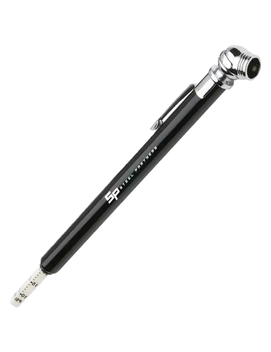 Quick View Black Tire Gauge w/Steel Partners Logo