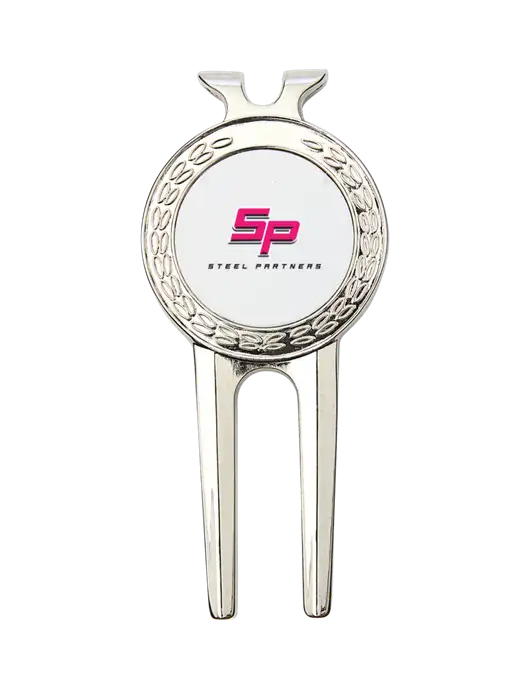 Silver Divot Tool, 1.5 x 3 w/Steel Partners Logo