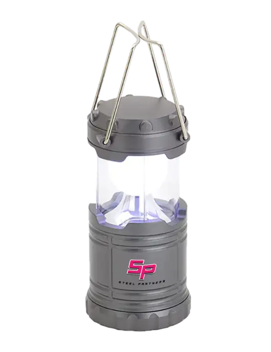 Gunmetal Mini Retro Lantern w/Steel Partners Logo