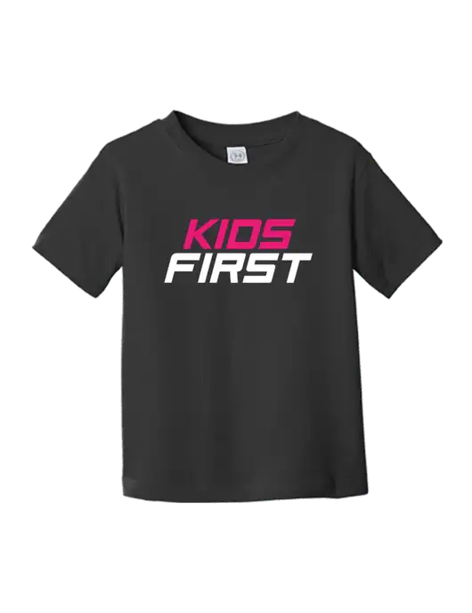 Rabbit Skins Black Toddler Fine Jersey Tee w/Kids First Logo