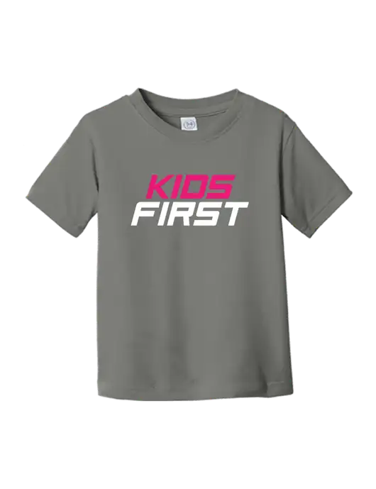 Rabbit Skins Charcoal Toddler Fine Jersey Tee w/Kids First Logo