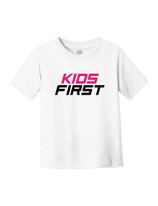 Rabbit Skins White Toddler Fine Jersey Tee w/Kids First Logo