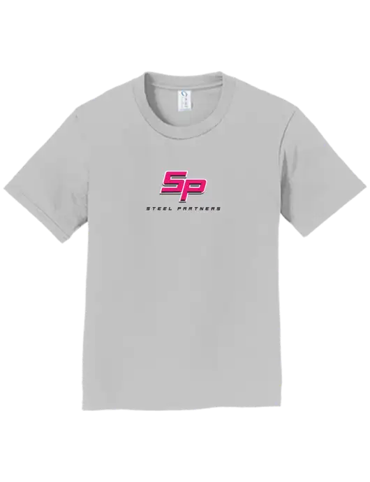 Youth Ring Spun Silver 4.5 oz T-Shirt w/Steel Partners Logo