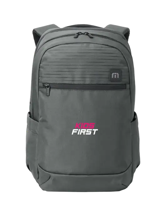 TravisMathew Dark Medium Grey Approach Backpack w/Kids First Logo