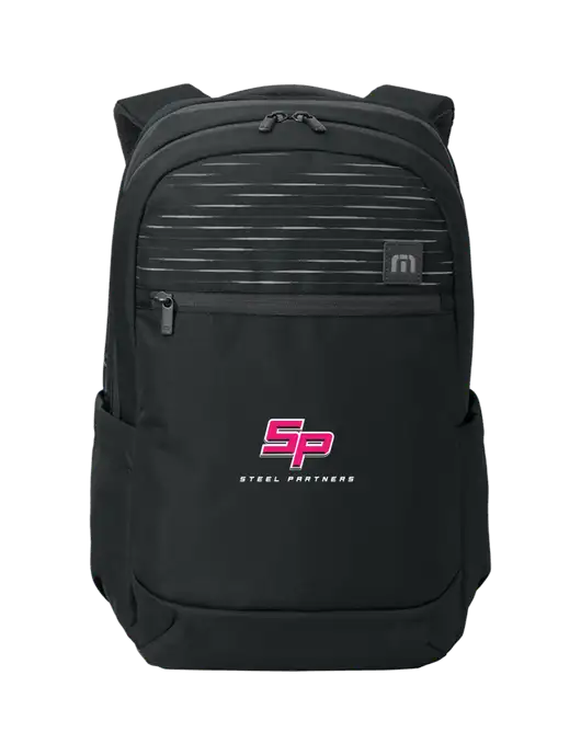 TravisMathew Black Approach Backpack w/Steel Partners Logo