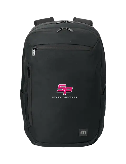 TravisMathew Black Duration Backpack w/Steel Partners Logo