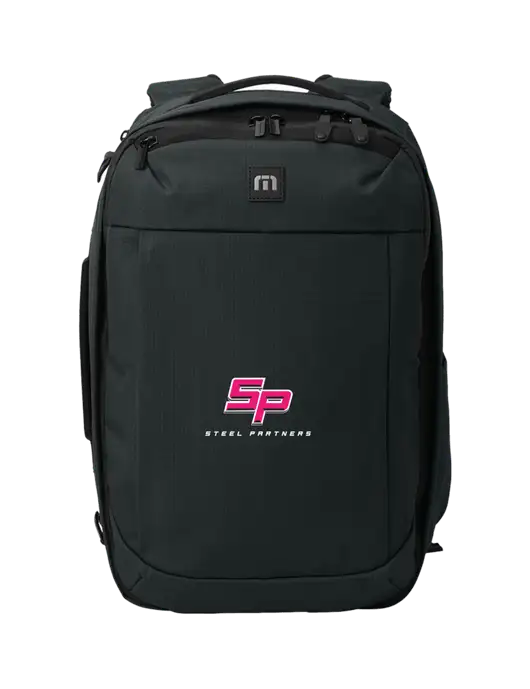 TravisMathew Black Convertible Backpack w/Steel Partners Logo