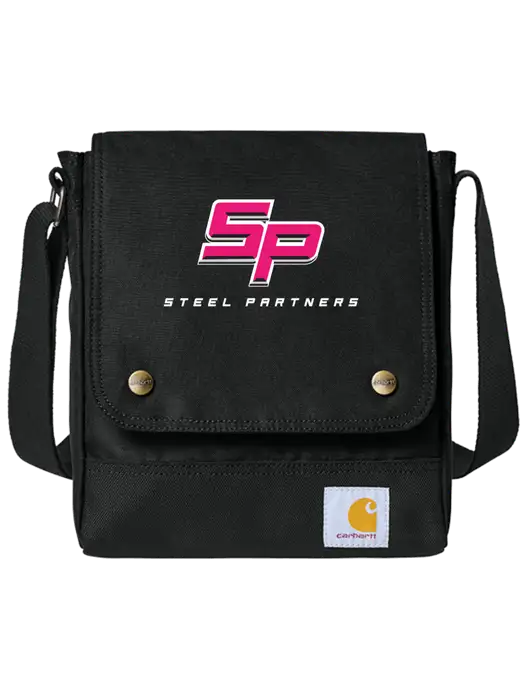 Carhartt Black Crossbody Snap Bag w/Steel Partners Logo