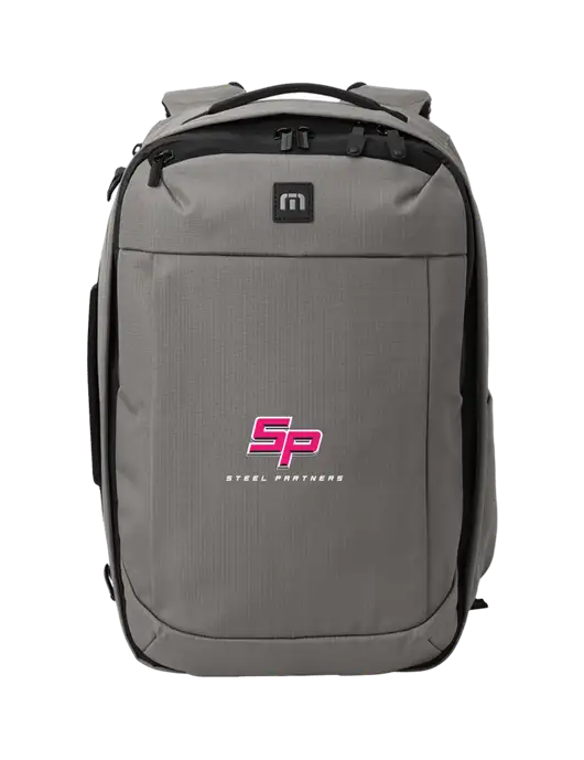 TravisMathew Medium Grey Convertible Backpack w/Steel Partners Logo