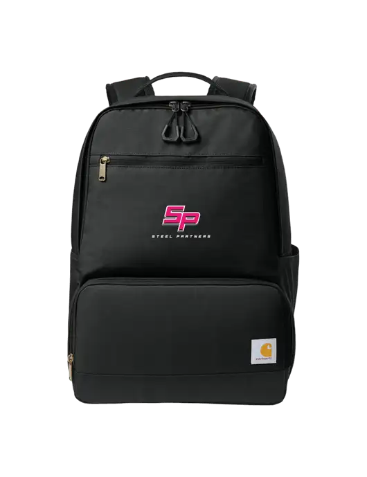 Carhartt Two-Compartment Black Cooler Backpack w/Steel Partners Logo