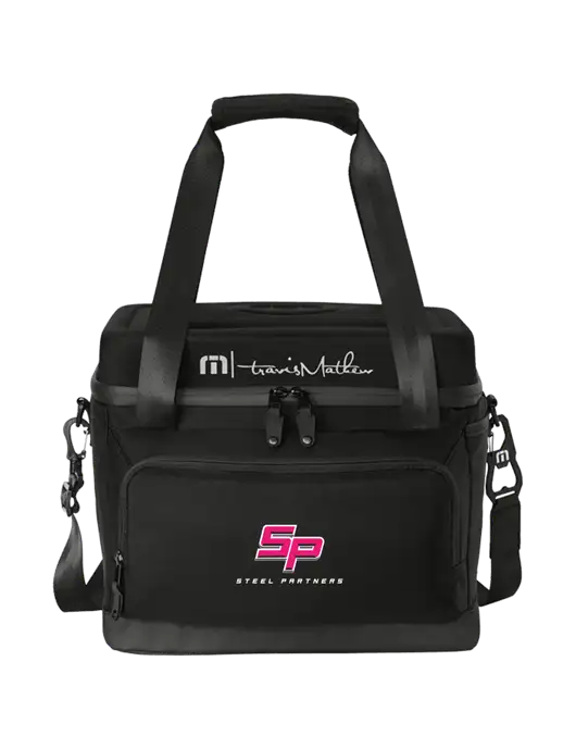 TravisMathew Black Cruise 24-Can Cooler w/Steel Partners Logo