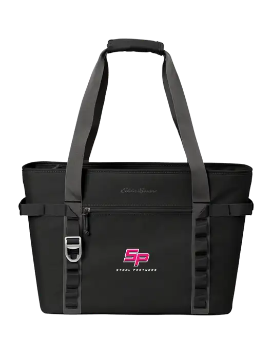 Eddie Bauer Black/Medium Grey Max Cool Tote Cooler  w/Steel Partners Logo