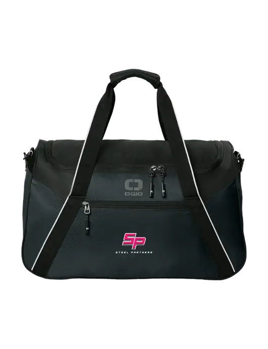 OGIO Black Inception Duffel w/Steel Partners Logo