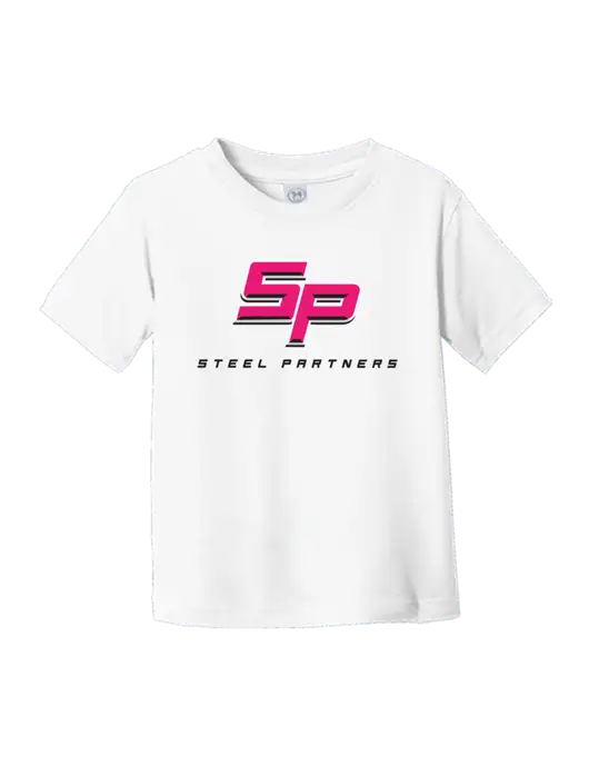 Rabbit Skins White Toddler Fine Jersey Tee w/Steel Partners Logo